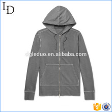 Loopback Cotton-Jersey zip hoodies custom wholesale fleece sport hoodies